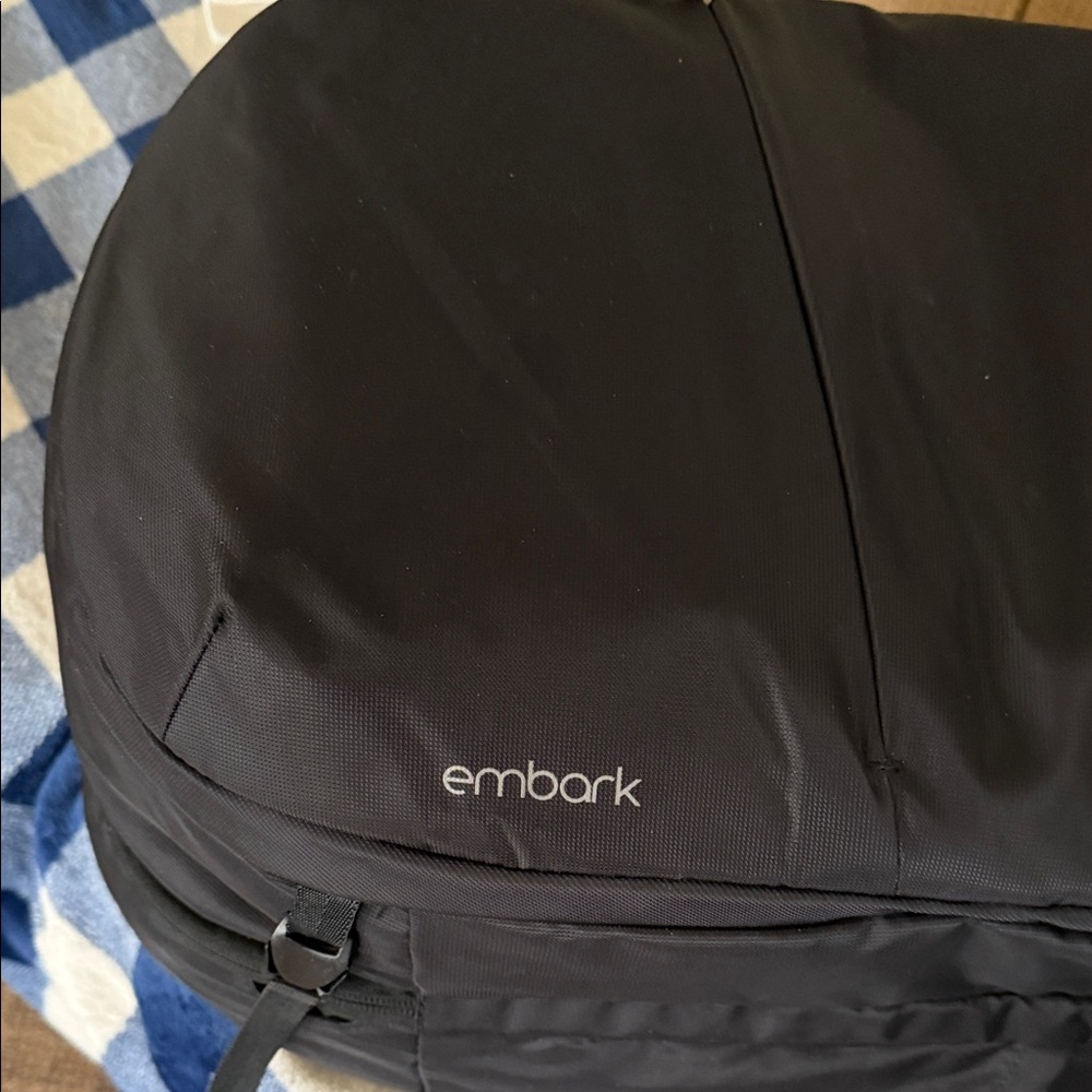 Embark Black Travel Backpack with Interior Compartments/One Bag Travel/Carry On